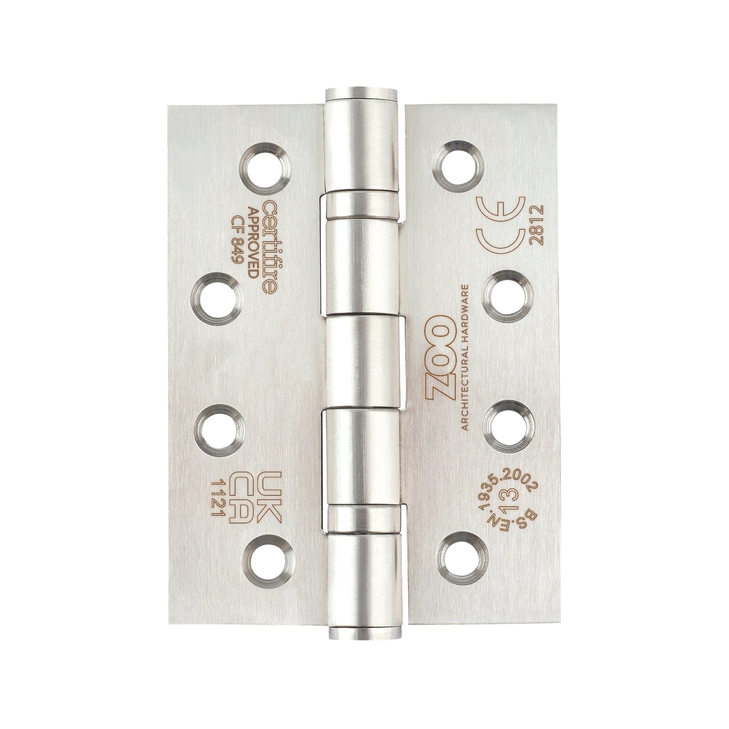 Grade 13 Hinges - Ball Bearing 102mm x 76mm x 3mm Square Corner