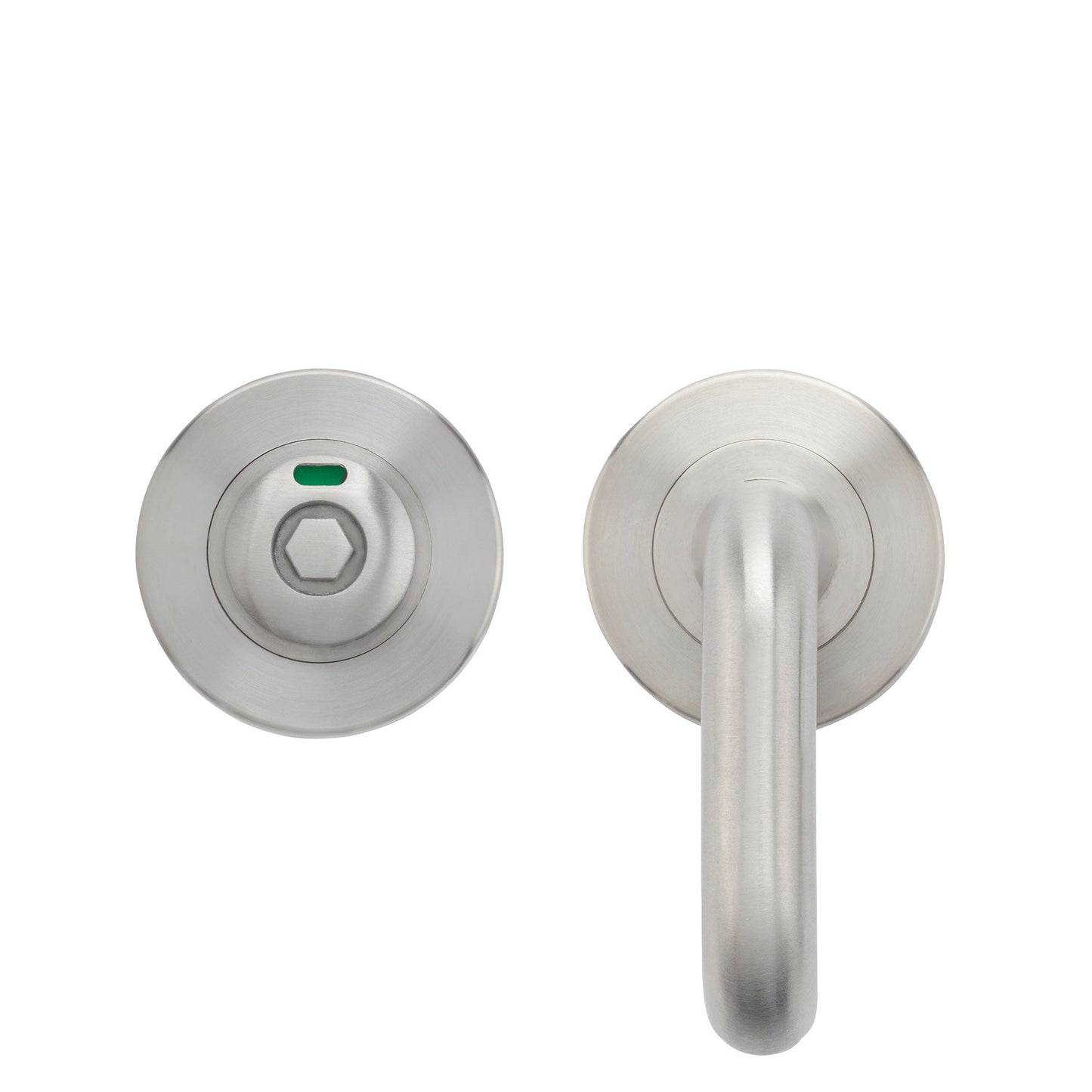 Accessible Turn and HEX Release with Indicator on 52mm rose- Screw On Cover - 5mm spindle - Grade 304